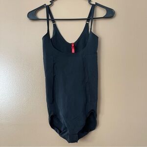 SPANX size small Black Oncore Open Bust Bodysuit shape wear